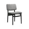Armen Living Lima Gray Upholstered Wood Dining Chairs in Black Finish, PK2 LCLMSIGRBL - alternate 4